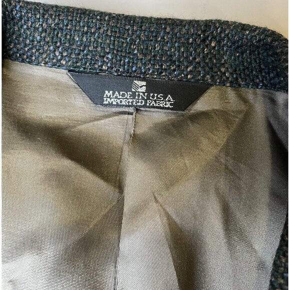 Lanvin Tweed Blazer Men’s Wool Gray 44R Made In USA - Picture 6 of 12